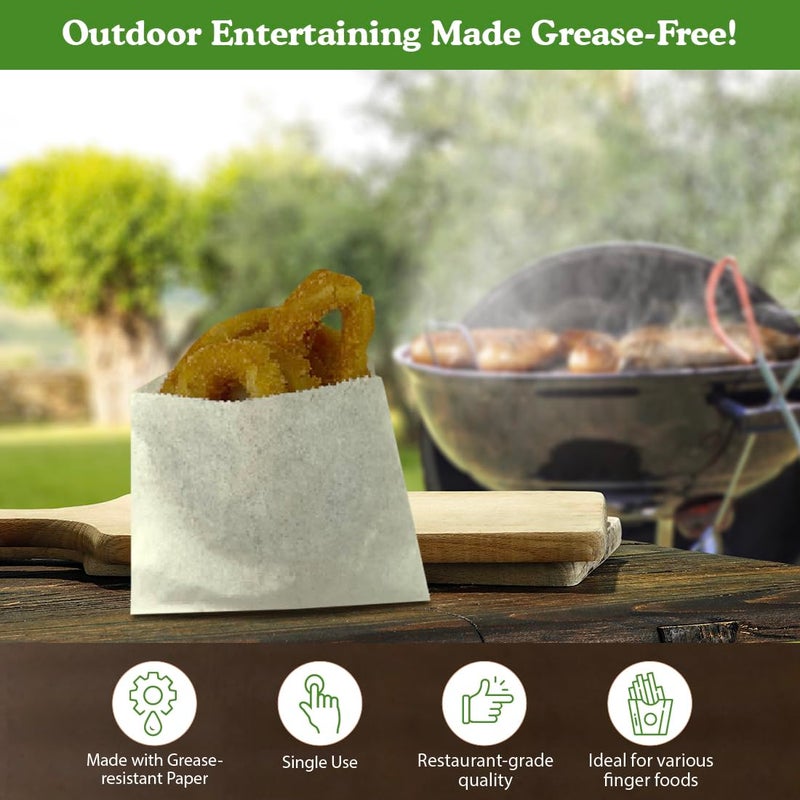Regency Wraps Grease Resistant Serving Bag For Outdoor Entertaining, French Fry Bag, Pack of 50 - Image 4